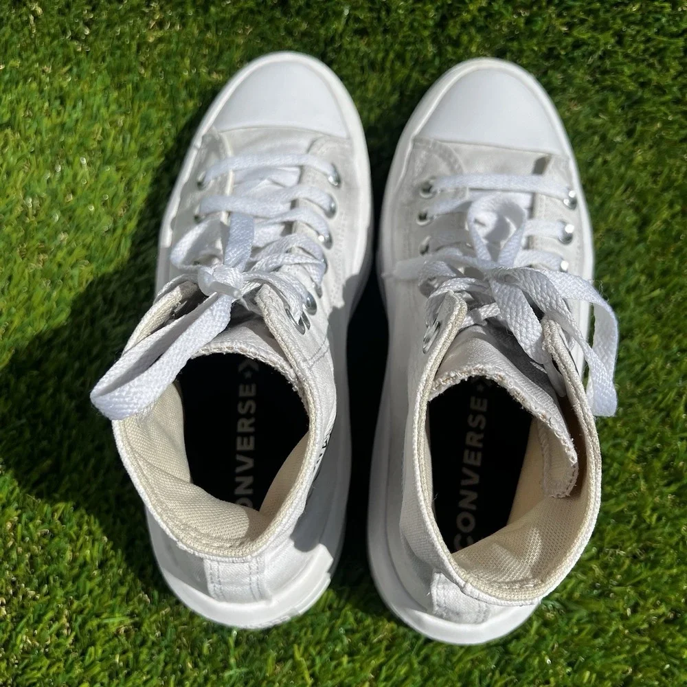 Converse Shoes Women Size 8 Chuck Taylor All Star Move White Athletic Sneakers